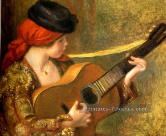 jeune femme espagnole avec une guitare Pierre Auguste Renoir Peintures à l'huile